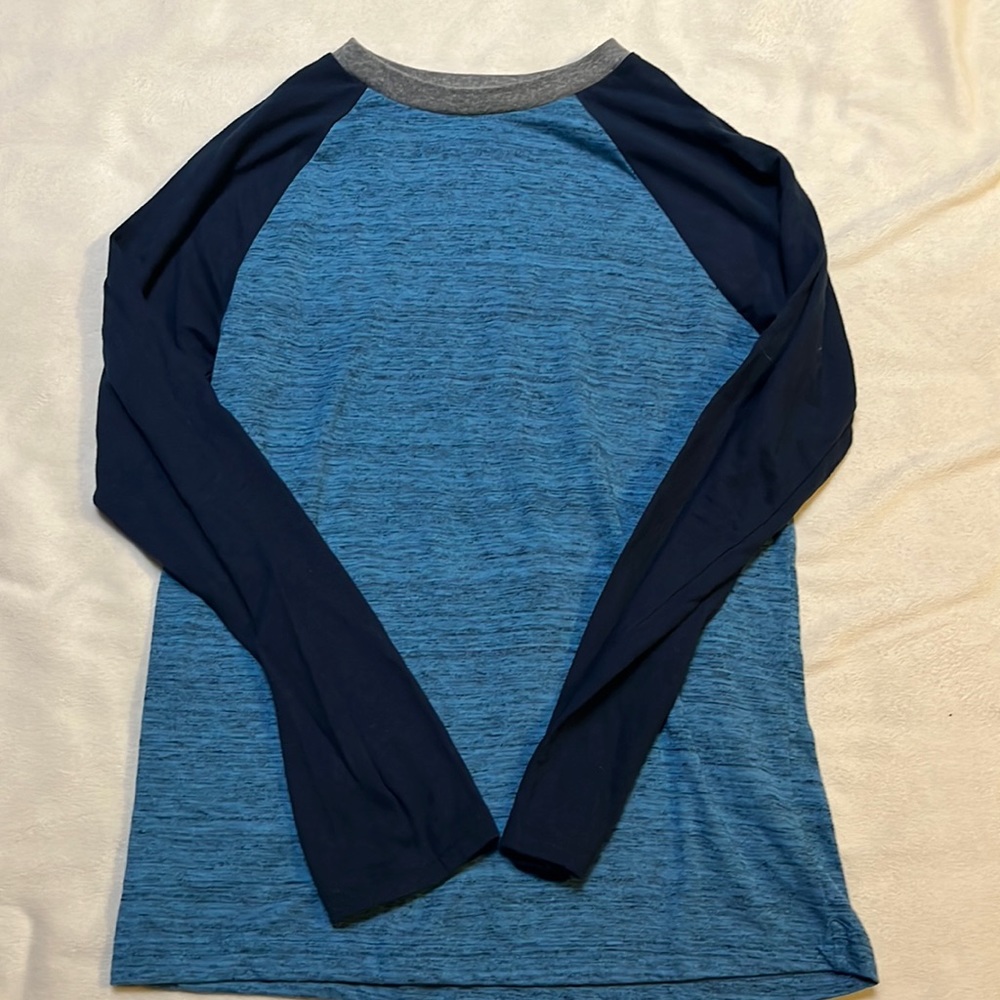 Long sleeve boys shirt. Cotton polyester blend.